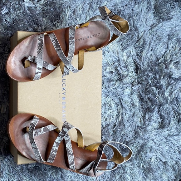 LUCKY BRAND SNAKESKIN SANDAL - Picture 2 of 5